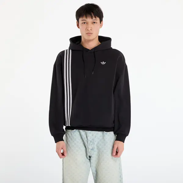 adidas Originals Hoodica adidas Front Stripes Hoodie Black XL