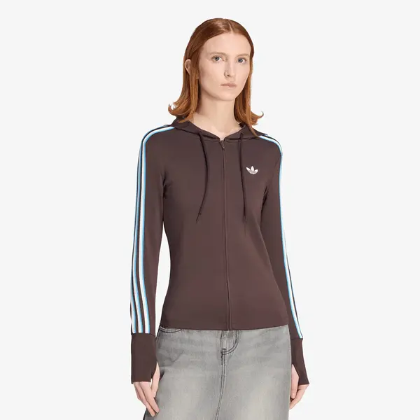 adidas Originals Hoodica adidas Hooded Trefoil Zipper Jacket Aurora Coffee XL