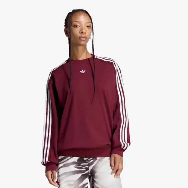 adidas Originals Hoodica adidas Lace 3 Stripes Crew Shadow Red S