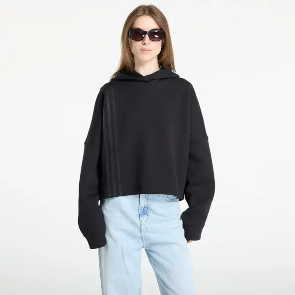 adidas Originals Hoodica adidas Off Placed 3-Stripes Hoodie Black XS