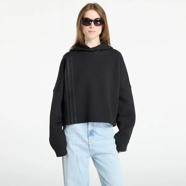adidas Originals Hoodica adidas Off Placed 3-Stripes Hoodie Black XS