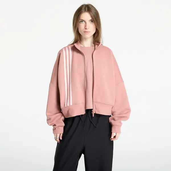 adidas Originals Hoodica adidas Off Placed 3-Stripes Zip Up Warm Clay L