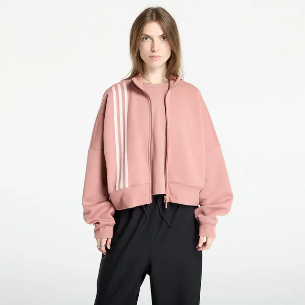 adidas Originals Hoodica adidas Off Placed 3-Stripes Zip Up Warm Clay L