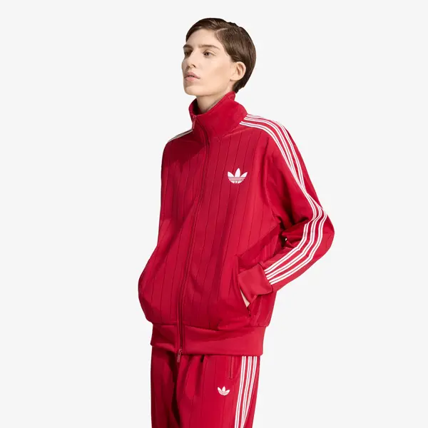 adidas Originals Hoodica adidas Pinstripe Firebird Loose Tracktop Team Victory Red/ White/ Team Victory Red XS