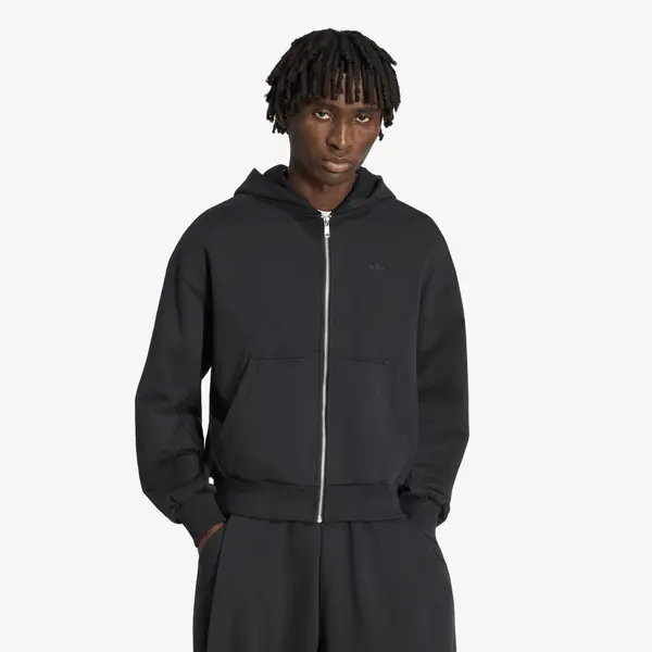 adidas Originals Hoodica adidas Premium Essentials Cropped Full Zip Black XXL