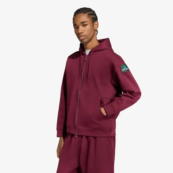 adidas Originals Hoodica adidas Spacer Full Zip Hoodie Maroon M