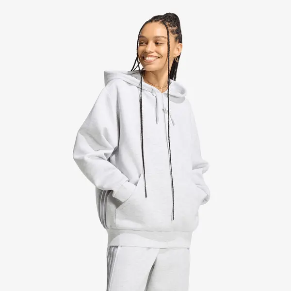 adidas Originals Hoodica adidas Spacer Hoodie Light Grey Heather/ Reflective Silver/ Lgh Solid Grey L