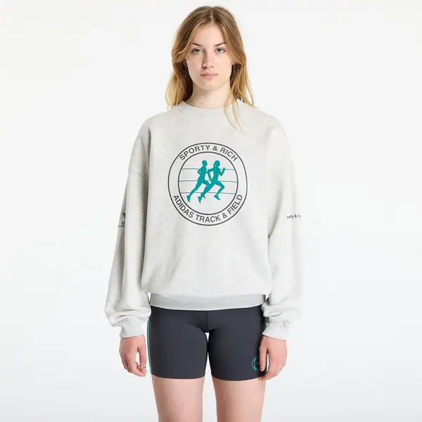adidas Originals Hoodica adidas Sporty & Rich Sweatshirt Light Grey Heather M