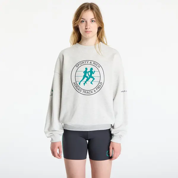 adidas Originals Hoodica adidas Sporty & Rich Sweatshirt Light Grey Heather XL