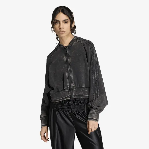 adidas Originals Hoodica adidas SST Double Layered Cropped Track Top Black S