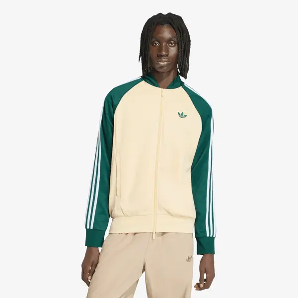 adidas Originals Hoodica adidas Sst Track Top Warm Vanilla/ Collegiate Green XXL