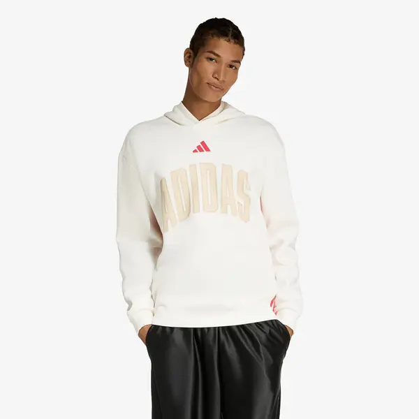 adidas Performance Hoodica adidas Stadium Graphic Hoodie Off White/ Pure Ruby S