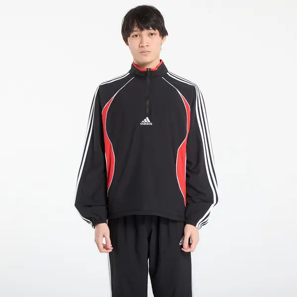 adidas Originals Hoodica adidas Teamgeist Half Zip Sweatshirt Black/ Better Scarlet M
