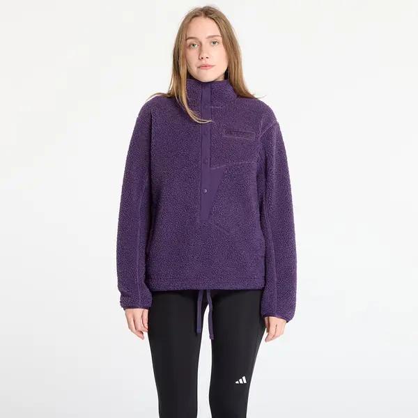 adidas Performance Hoodica adidas Terrex Xploric High Pile Fleece Pullover Sweatshirt Aurora Plum/ Semi Flash Aqua S