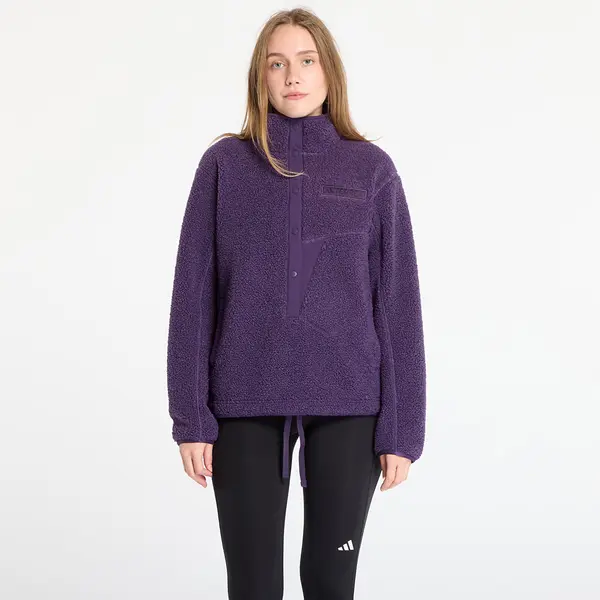 adidas Performance Hoodica adidas Terrex Xploric High Pile Fleece Pullover Sweatshirt Aurora Plum/ Semi Flash Aqua S