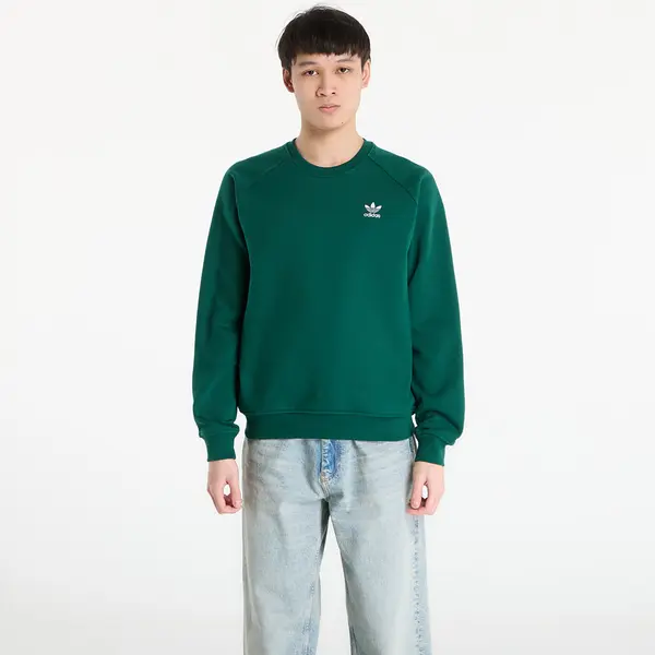 adidas Originals Hoodica adidas Trefoil Essentials Crew Sweatshirt Collegiate Green XL