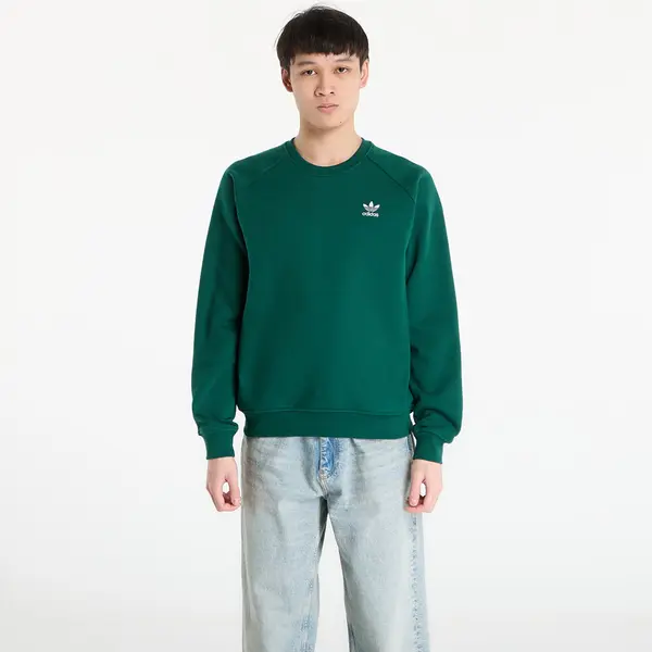 adidas Originals Hoodica adidas Trefoil Essentials Crew Sweatshirt Collegiate Green XL