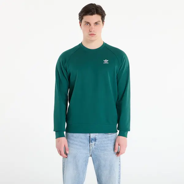 adidas Originals Hoodica adidas Trefoil Essentials French Terry Crew Sweatshirt Collegiate Green M