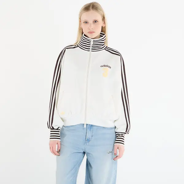 adidas Originals Hoodica adidas Vintage Bb Tt Striped Rib Track Top Off White XS