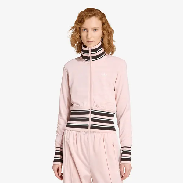 adidas Originals Hoodica adidas Vintage Tt High Knitted Ribs Top Sandy Pink L