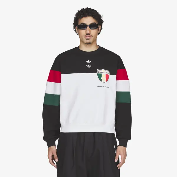 adidas Originals Hoodica adidas x Willy Chavarria Fleece Crewneck Sweatshirt Black/ White M