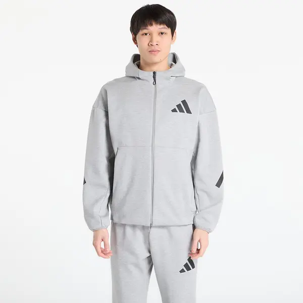 adidas Performance Hoodica adidas Z.N.E. Full-Zip Hooded Track Jacket Medium Grey Heather L