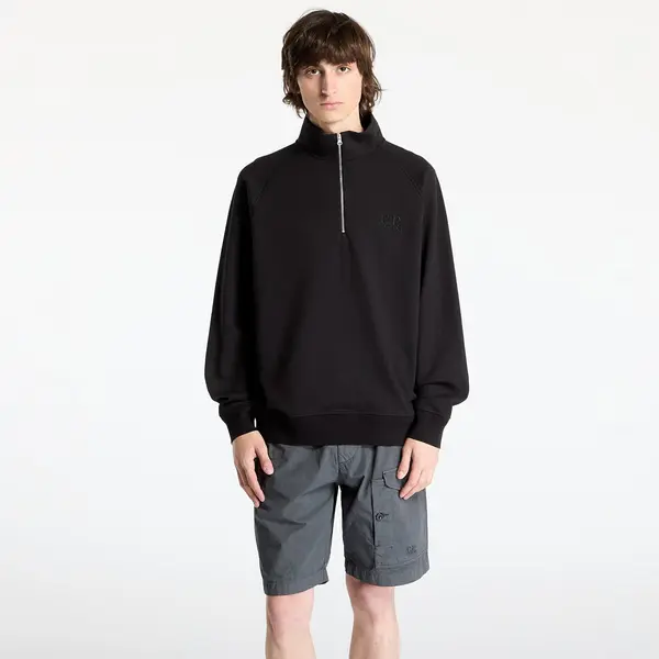 C.P. Company Hoodica C.P. Company Diagonal Raised Fleece Sweatshirt Black S