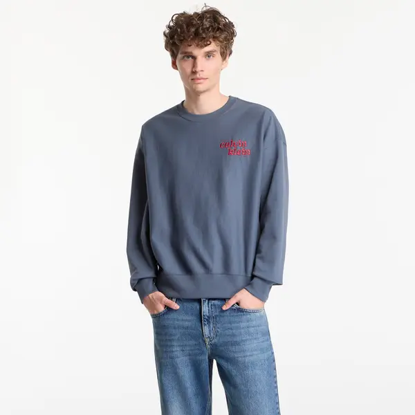 Calvin Klein Hoodica Calvin Klein Jeans Ls Premium Terry Graphic Crewneck Dark Slate M