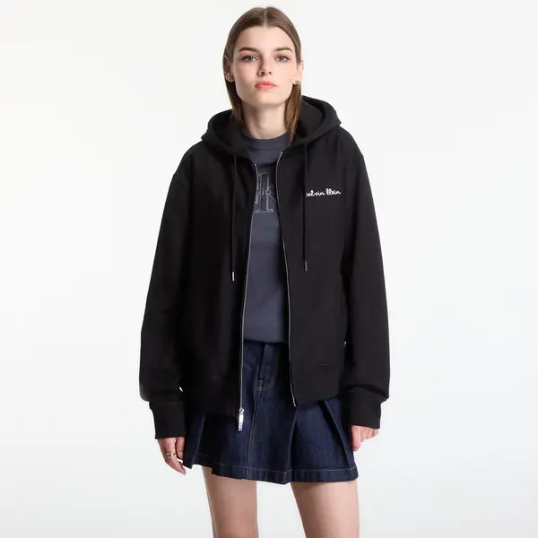 Calvin Klein Hoodica Calvin Klein LS Prm Tery Script FZ Hoodie Black L