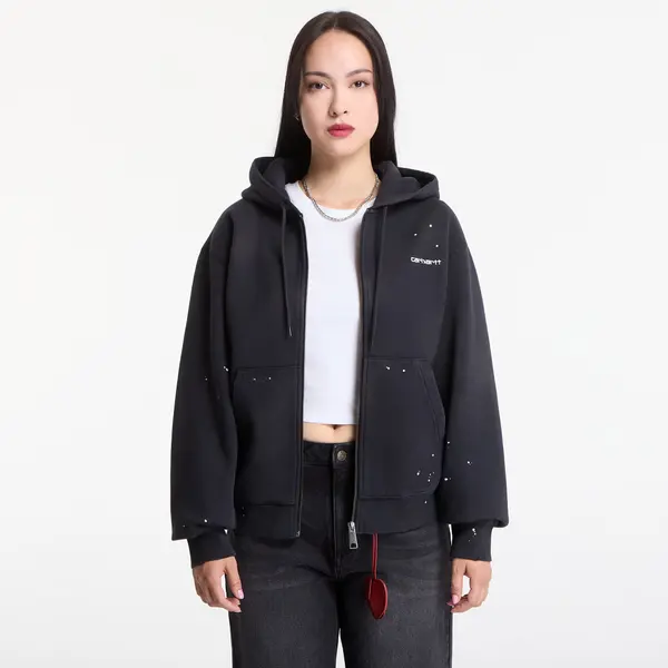 Carhartt WIP Hoodica Carhartt WIP Hooded Painter Jacket UNISEX Black Destroy Wash, Splatter S