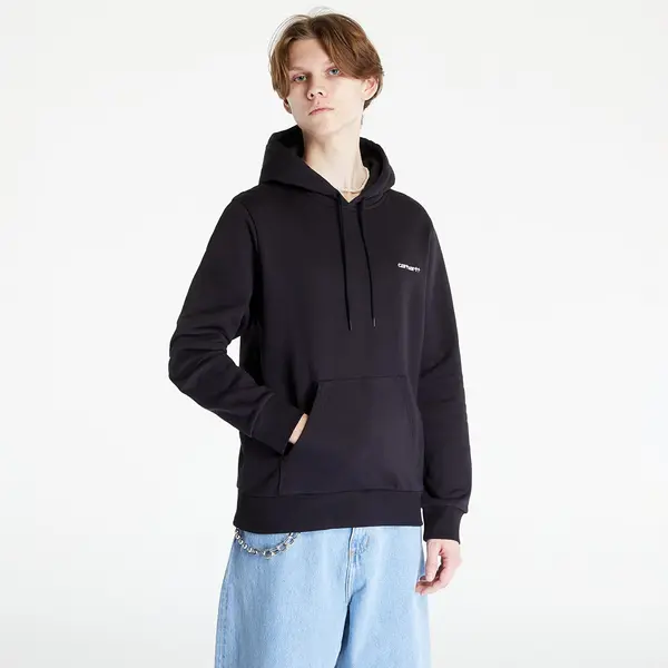 Carhartt WIP Hoodica Carhartt WIP Hooded Script Embroidery Sweat Black/ White S