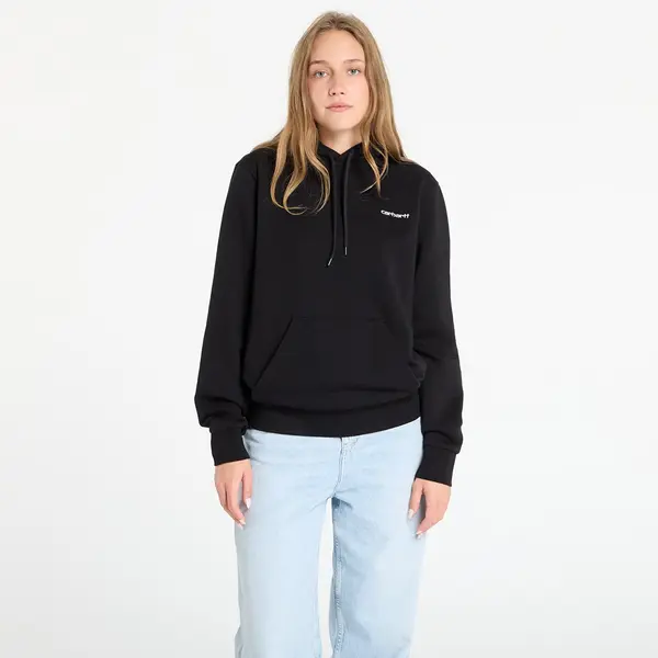 Carhartt WIP Hoodica Carhartt WIP Hooded Script Embroidery Sweat UNISEX Black/ White S