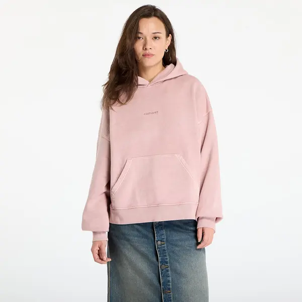 Carhartt WIP Hoodica Carhartt WIP W' Hooded Benton Sweat Glassy Pink Garment Dyed M