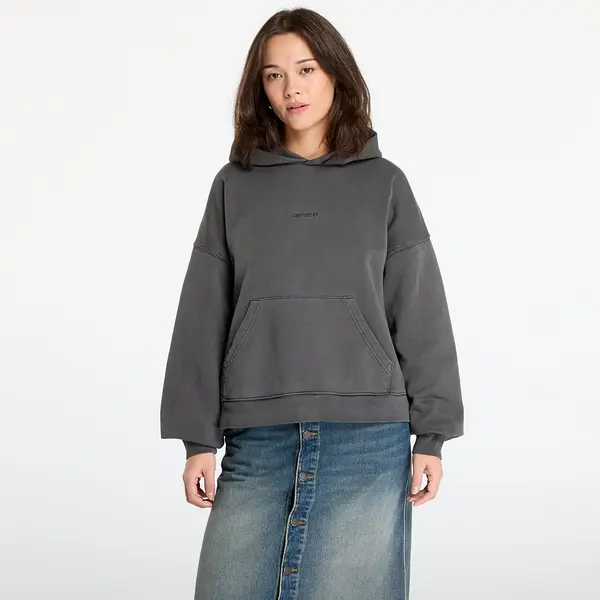 Carhartt WIP Hoodica Carhartt WIP W' Hooded Benton Sweat Graphite Garment Dyed L