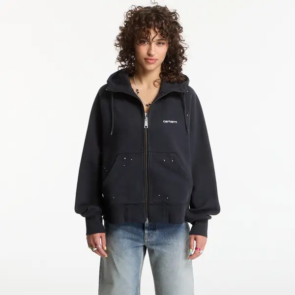 Carhartt WIP Hoodica Carhartt WIP W' Hooded Painter Jacket Black Destroy Wash, Splatter S