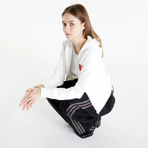 Comme des Garçons PLAY Hoodica Comme des Garçons PLAY Double Heart Zip Hoodie White L