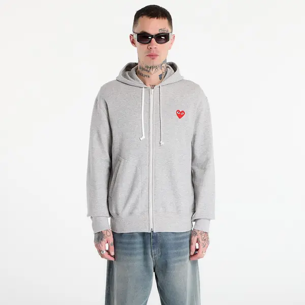 Comme des Garçons PLAY Hoodica Comme des Garçons PLAY Sweatshirt Red Emblem Knit UNISEX Gray XL