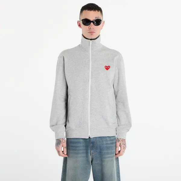 Comme des Garçons PLAY Hoodica Comme des Garçons PLAY Sweatshirt Red Emblem Knit UNISEX Top Grey L