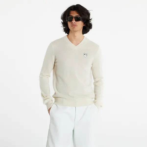 Comme des Garçons PLAY Hoodica Comme des Garçons PLAY White Heart Pullover Natural Color M