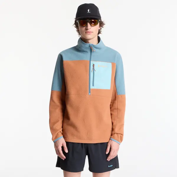 Cotopaxi Hoodica Cotopaxi M's Abrazo Fleece Half-Zip Jacket Everglade and Whiskey XL