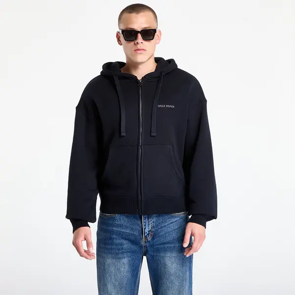 Daily Paper Hoodica Daily Paper Boxy Zip Up Hoodie Black S