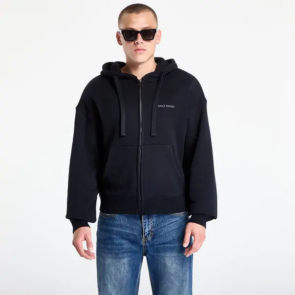 Daily Paper Hoodica Daily Paper Boxy Zip Up Hoodie Black XL