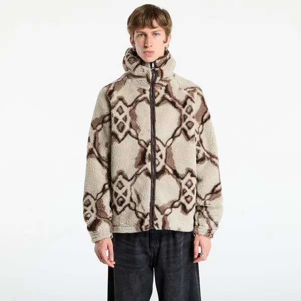 Daily Paper Hoodica Daily Paper Burned Shield Sherpa Hoodie Off White XS