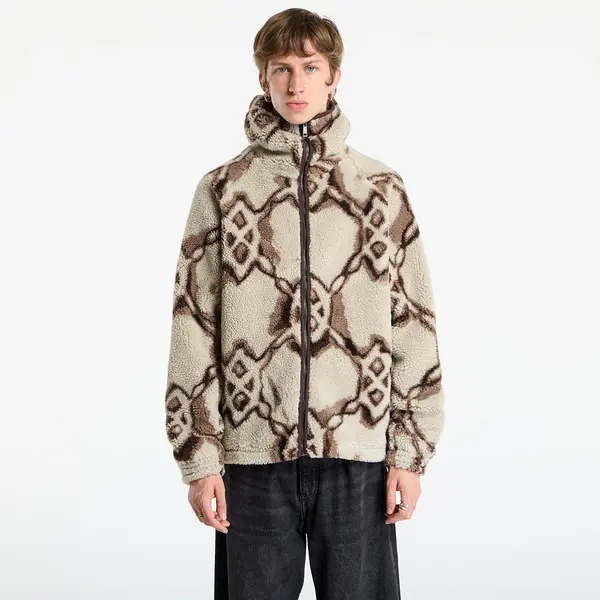 Daily Paper Hoodica Daily Paper Burned Shield Sherpa Hoodie Off White XS