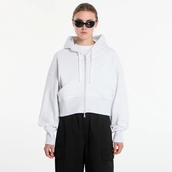 DIME Hoodica Dime Cropped Zip Hoodie Ash XL