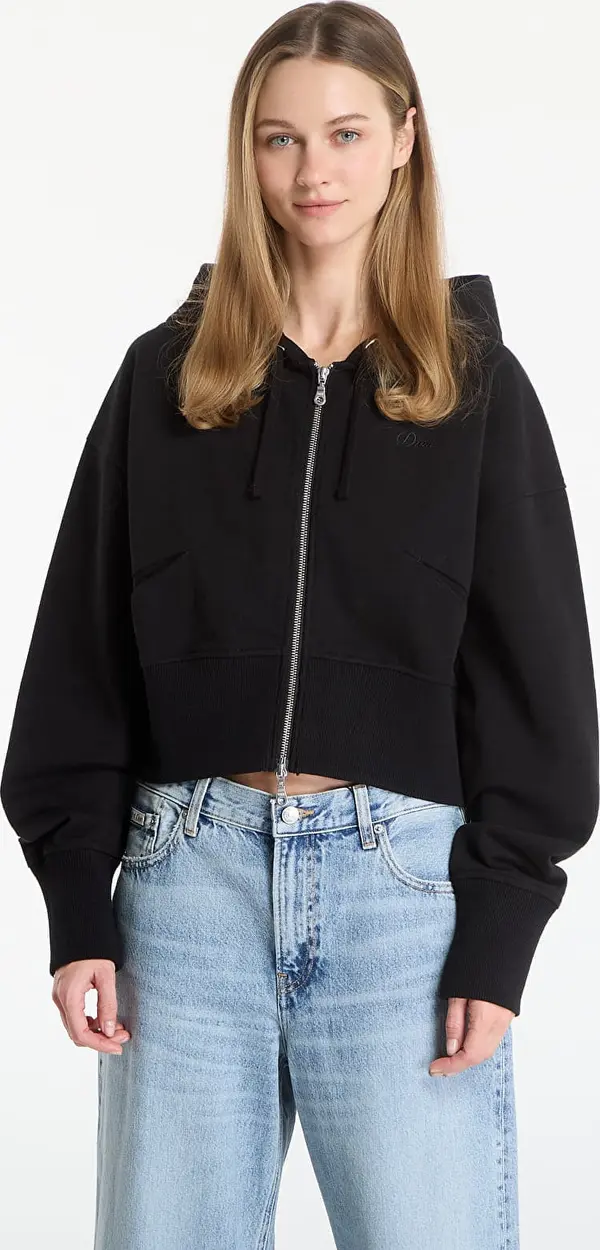 DIME Hoodica DIME Cropped Zip Hoodie UNISEX Black S