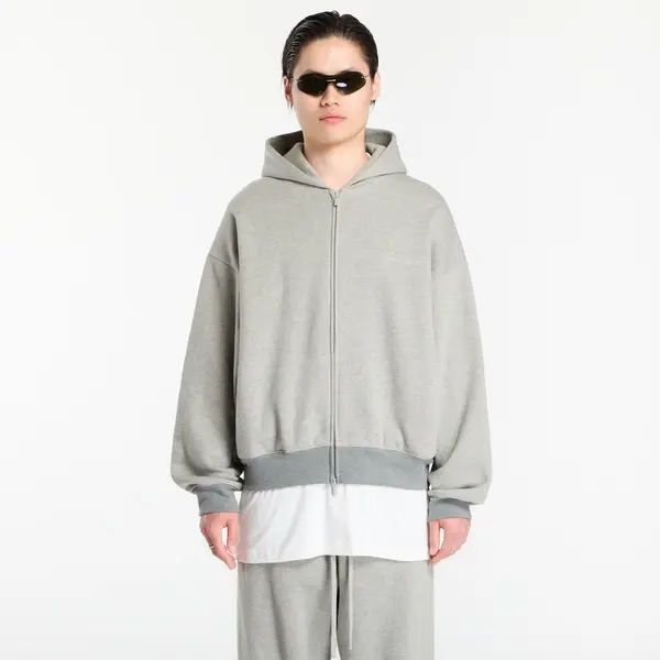 Fear of God Essentials Hoodica Fear of God Essentials Signature Classic Full Zip Hoodie Concrete Heather/ Dark Concrete Heather XL