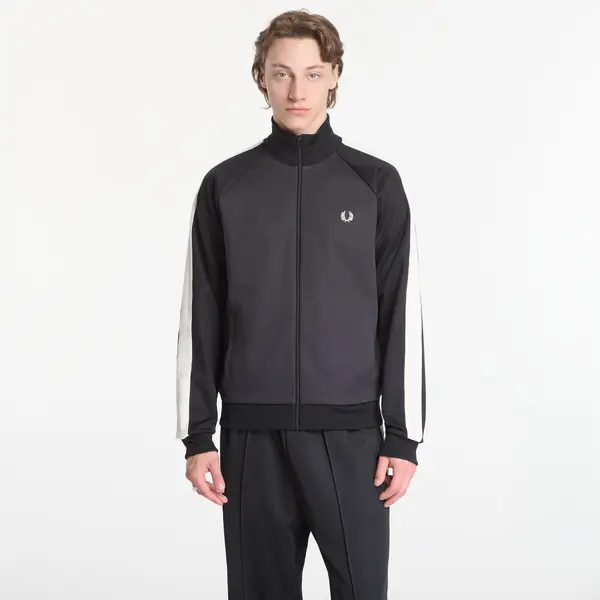 FRED PERRY Hoodica Fred Perry Contrast Sleeve Track Jacket Black L