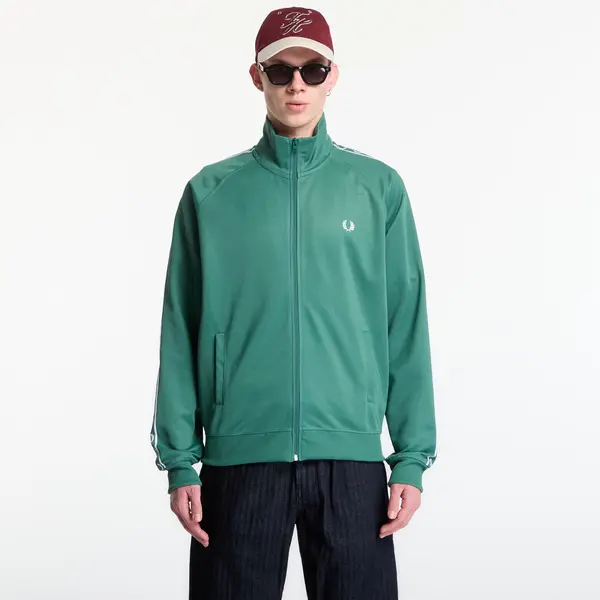 FRED PERRY Hoodica Fred Perry Contrast Tape Track Jacket Green M
