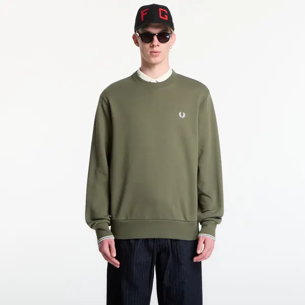 FRED PERRY Hoodica Fred Perry Crew Neck Sweatshirt Green XL